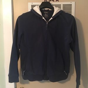 LL Bean XL Fleece lined hoodie. Navy blue.
